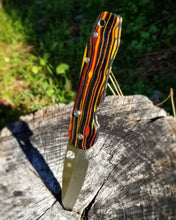 Load image into Gallery viewer, Spyderco Smock Hole Delete Custom G-carta Night Fire scales
